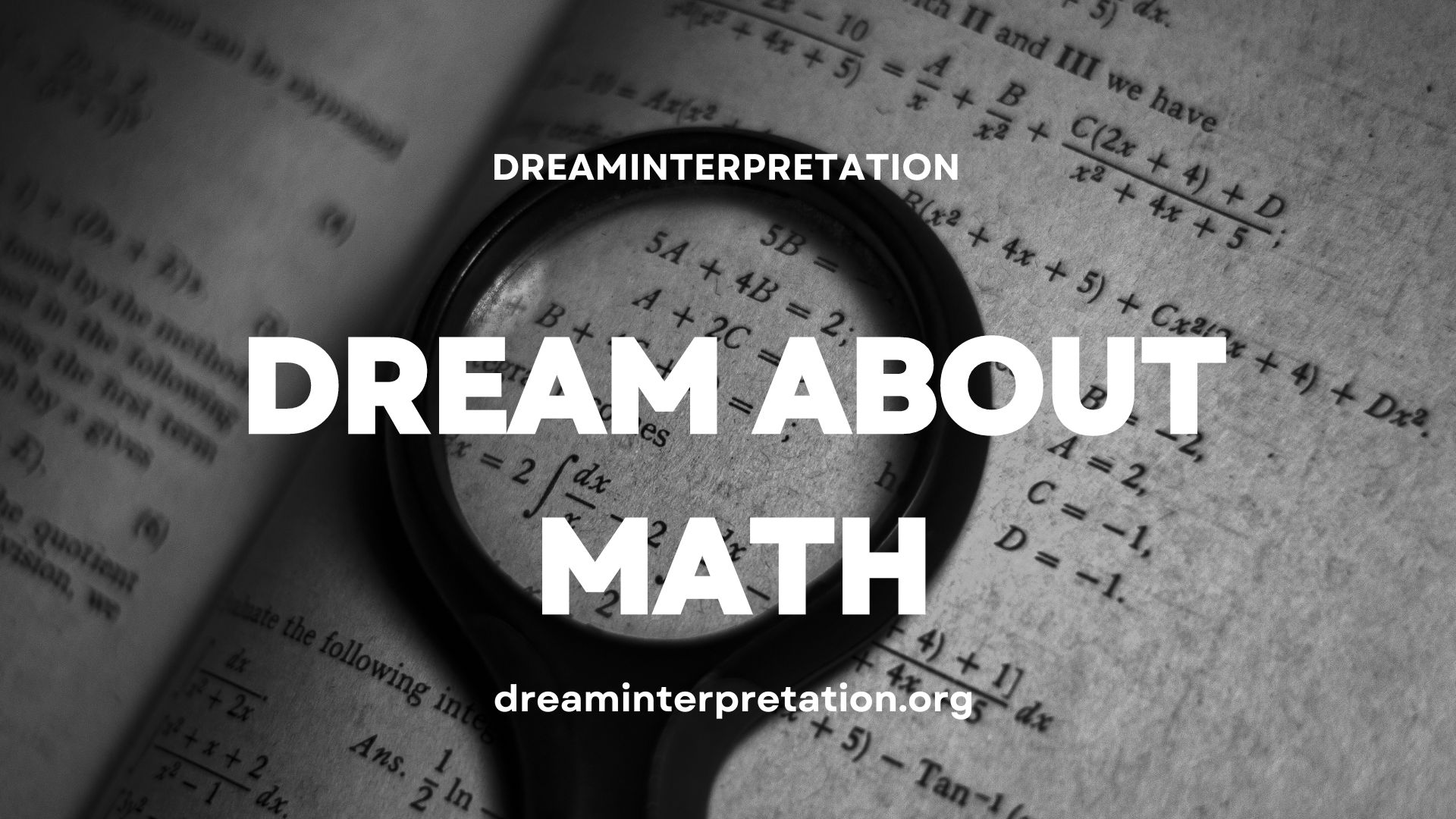 Dream About Math (Interpretation & Spiritual Meaning)